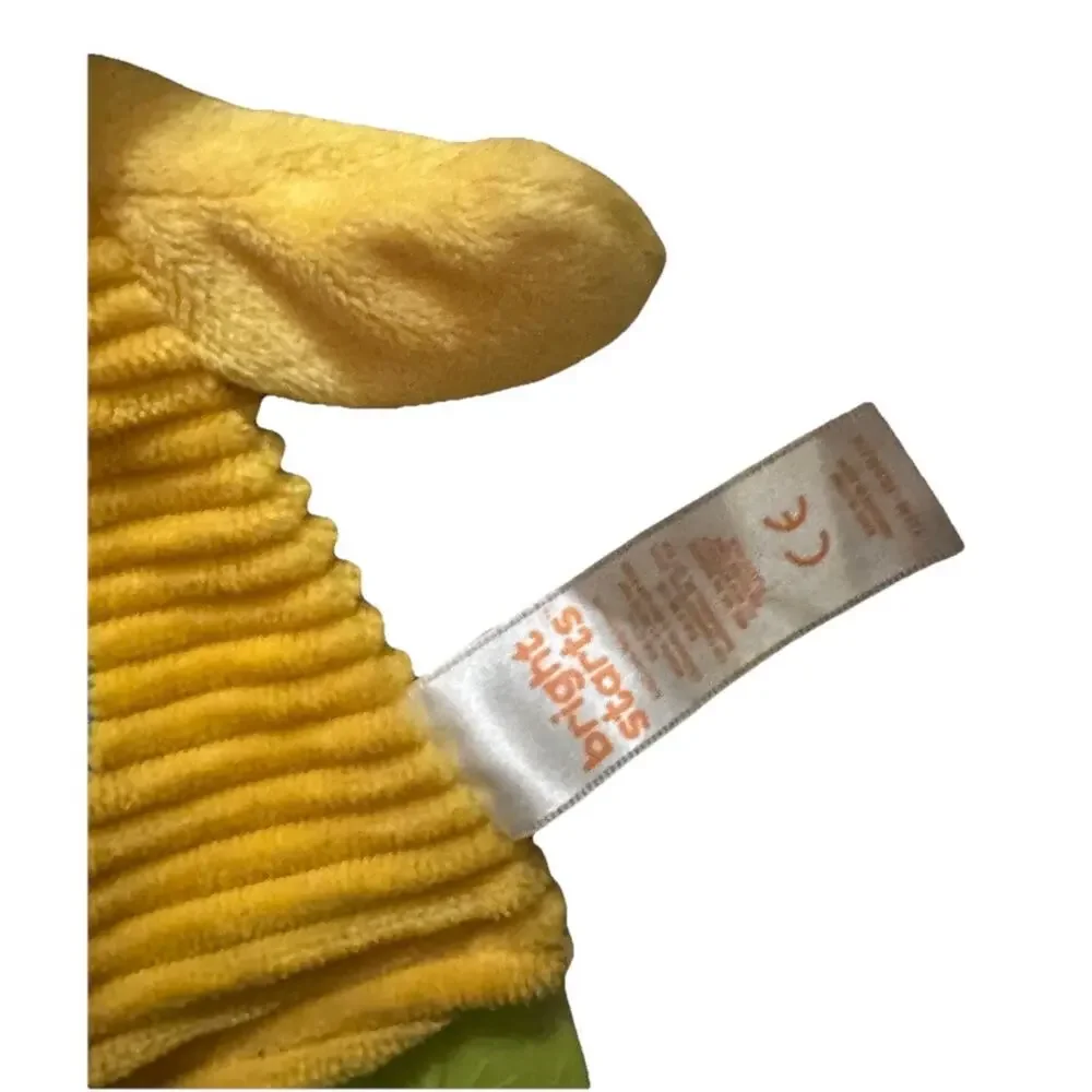 Dunoy Studios Giraffe Baby Teether Plush Yellow Sensory Lovey Toy